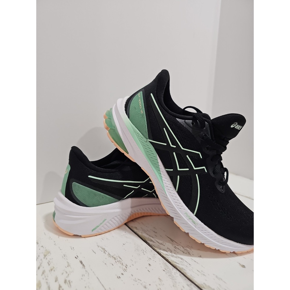 ASICS GT-1000 12 Women Running Shoes Black Mint Tint Sneakers Size 6 - Picture 3 of 16